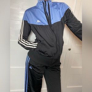 Set of pants & sweater Adidas black purple